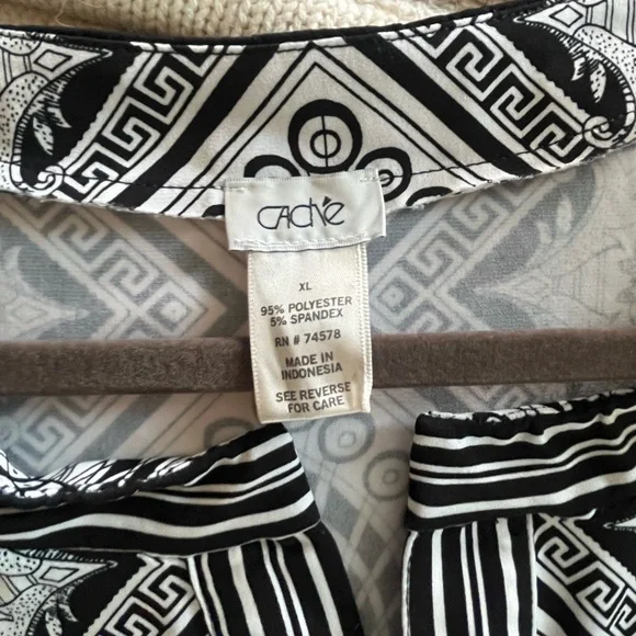 Cache Designer Brand Black & White Contemporary Style Women’s XL - Picture 7 of 10